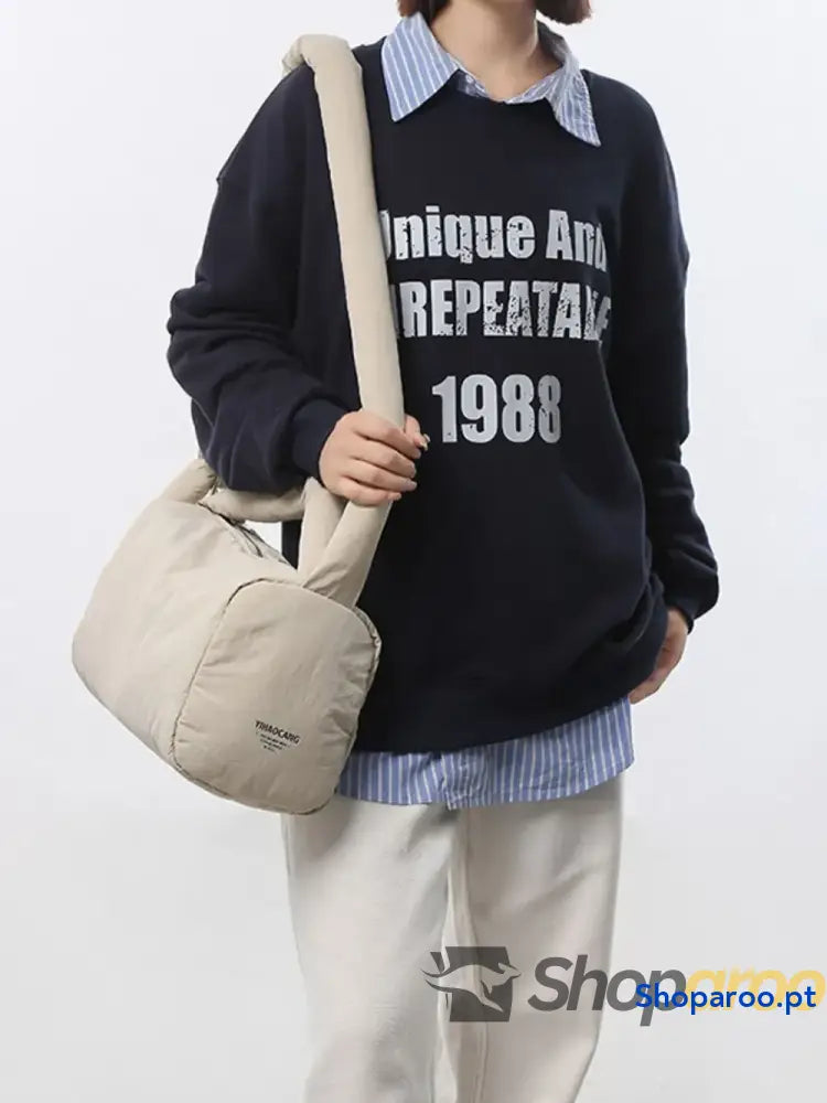 Puffy Nylon Medium Crossbody Bag