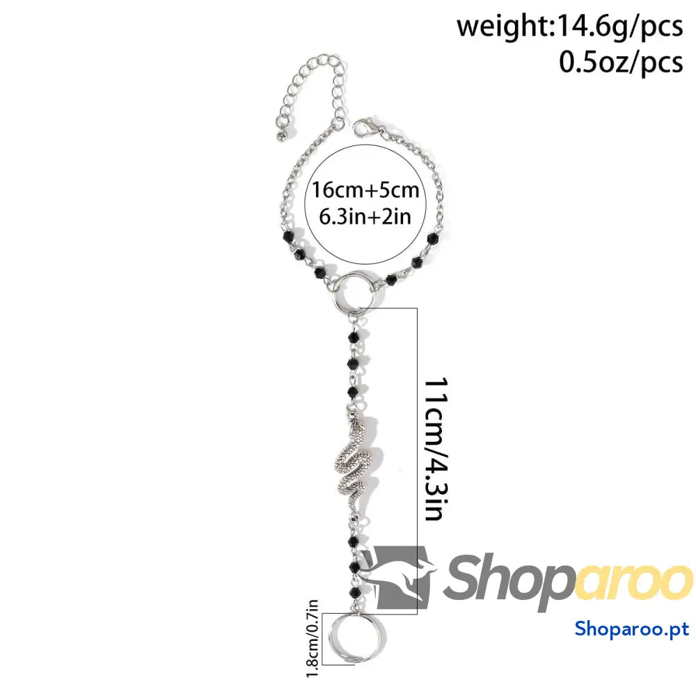Pulseira de Dedo Punk Cobra para Estilo