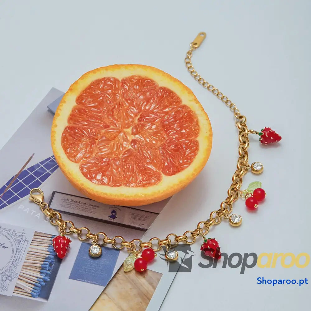 Pulseira de Pérolas Luxuosas em Ouro 18K (Banhado)