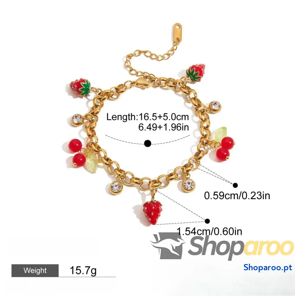 Pulseira de Pérolas Luxuosas em Ouro 18K (Banhado)