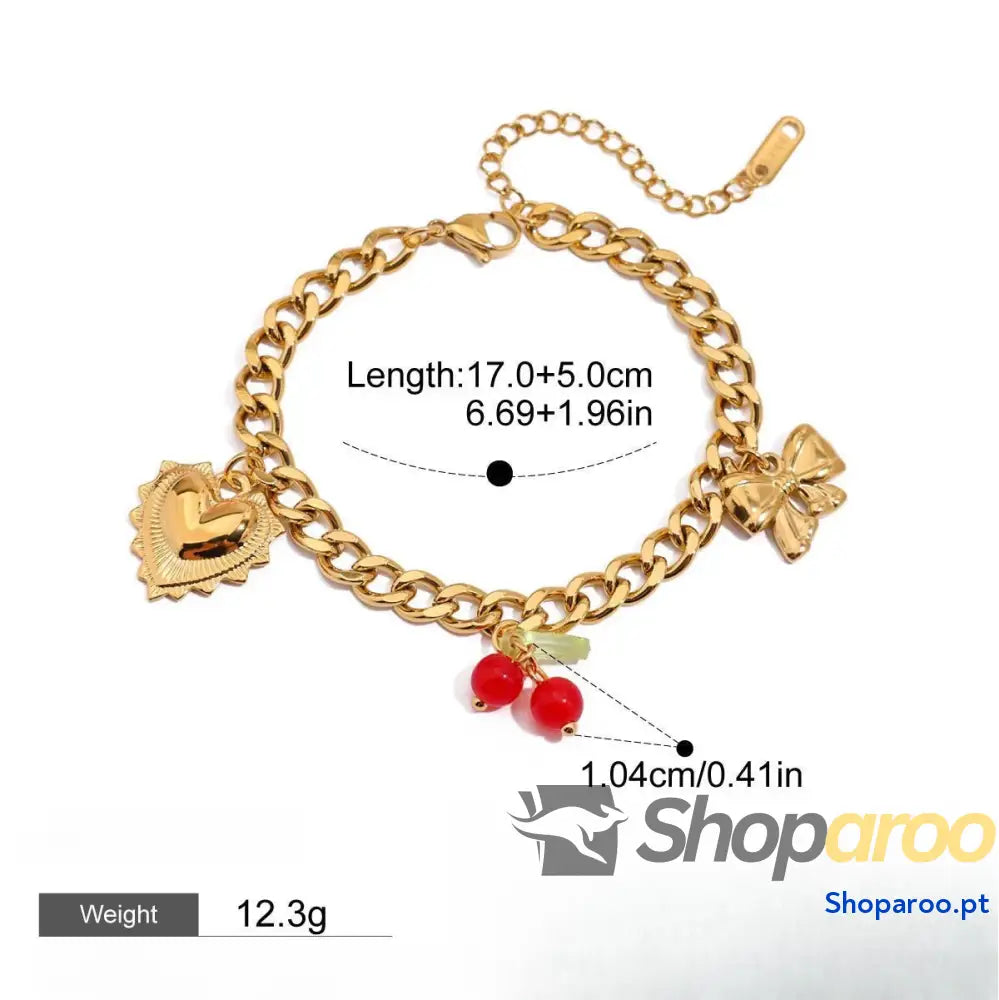 Pulseira de Pérolas Luxuosas em Ouro 18K (Banhado)