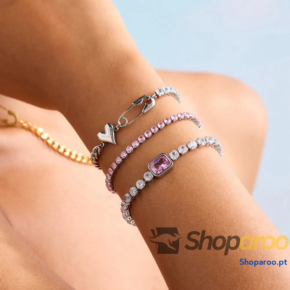 Pulseira de Zircónia Leve e Luxuosa Alta Qualidade
