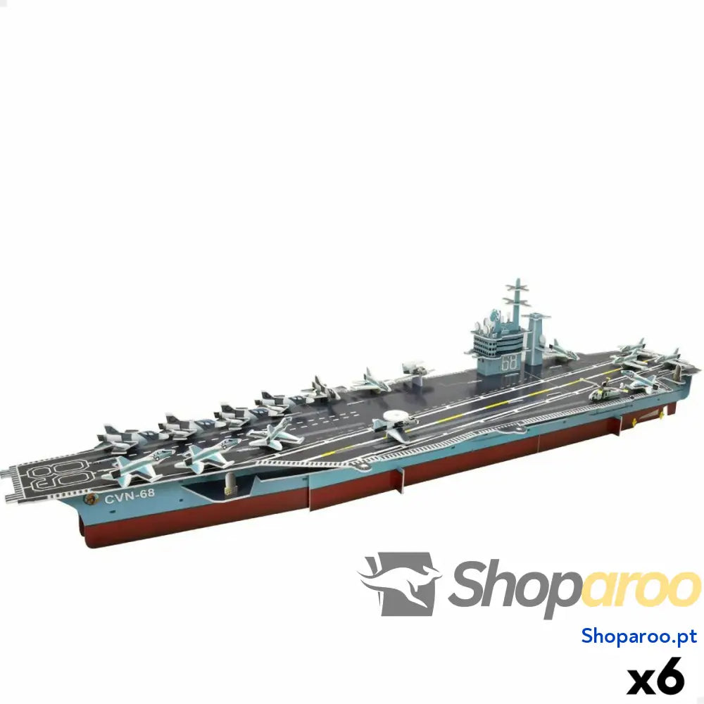 Puzzle 3D Colorbaby Nimitz Porta aviões 67 Peças 77 x 18 20 cm (6 Unidades)