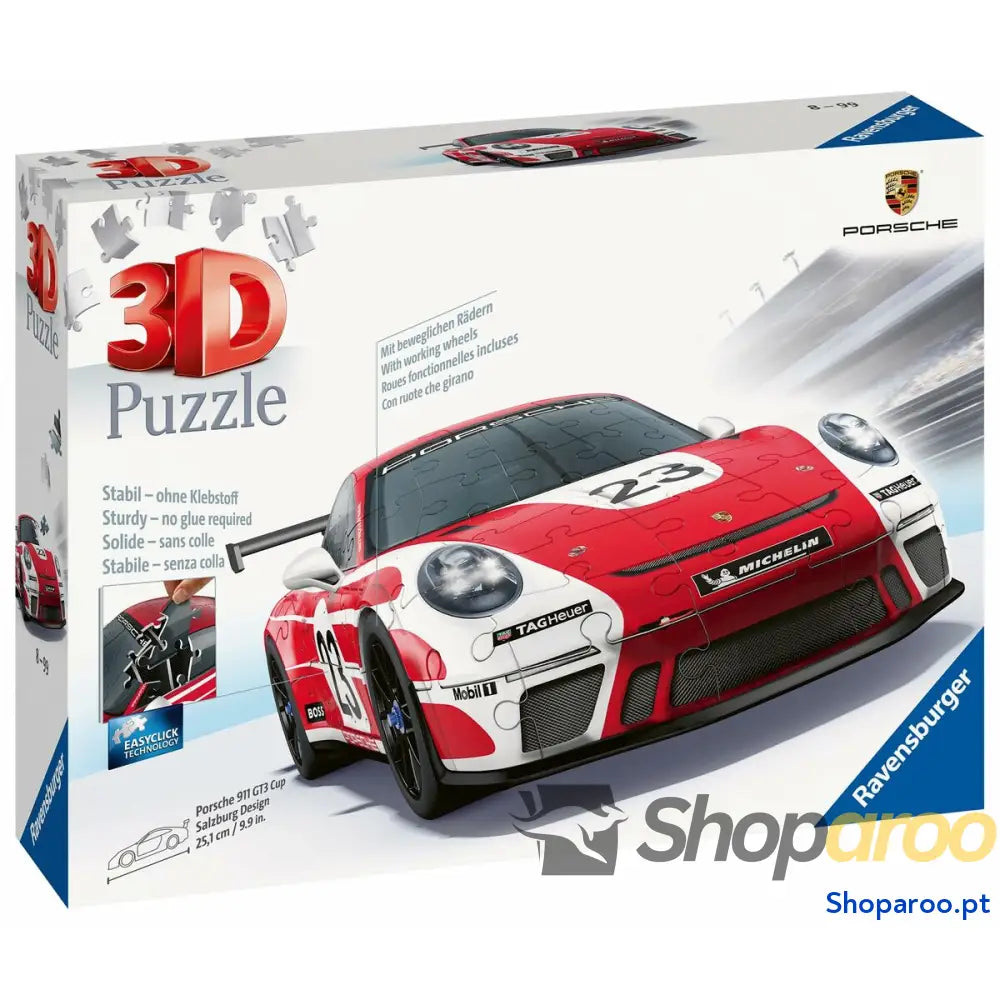Puzzle 3D Porsche 911 GT3 Cup Salzburg 152 Peças