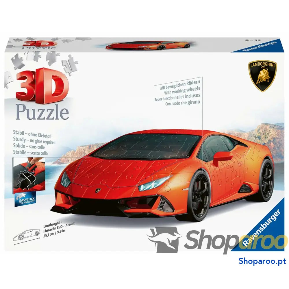 Puzzle 3D Ravensburger Lamborghini 25 cm Carro 108 Peças