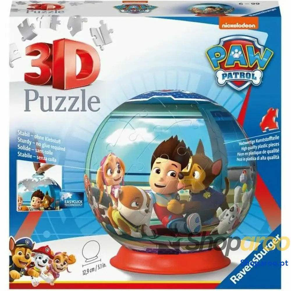 Puzzle 3D Ravensburger Paw Patrol 72 Peças