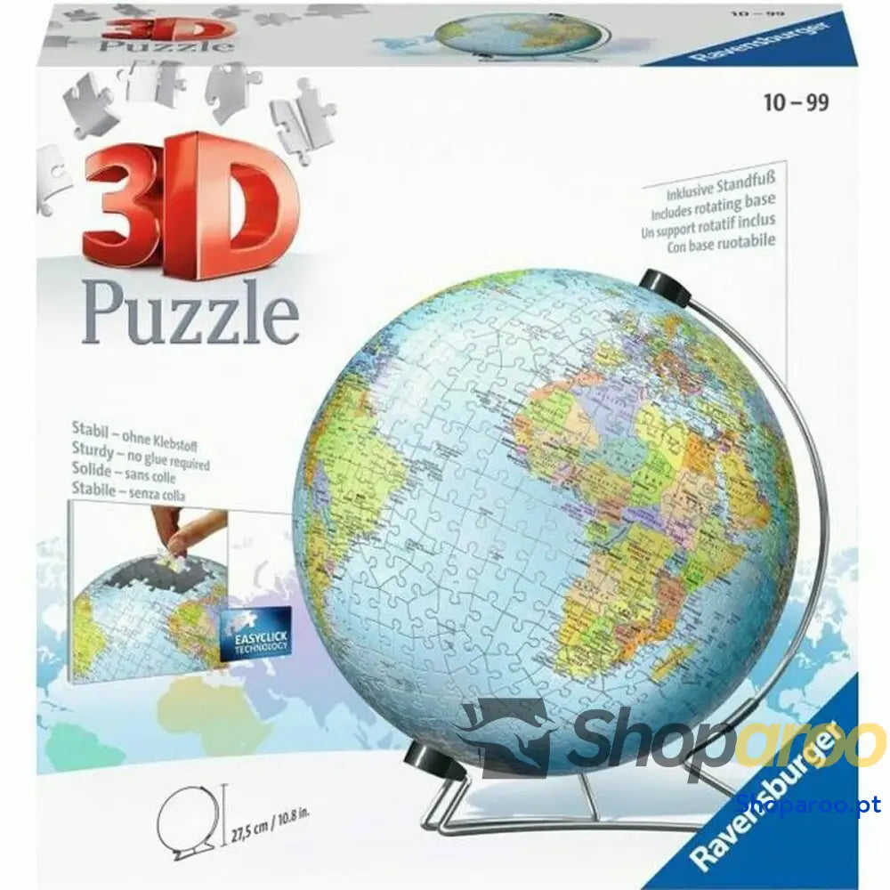 Puzzle 3D Ravensburger Single Color Globe Unique 540 Peças