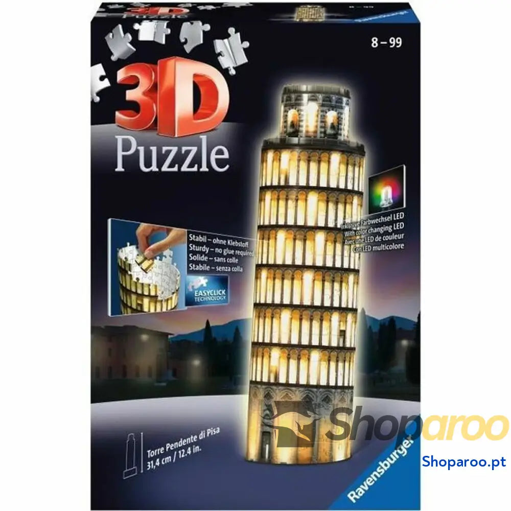 Puzzle 3D Ravensburger Tour De Pise Night Edition 216 Peças