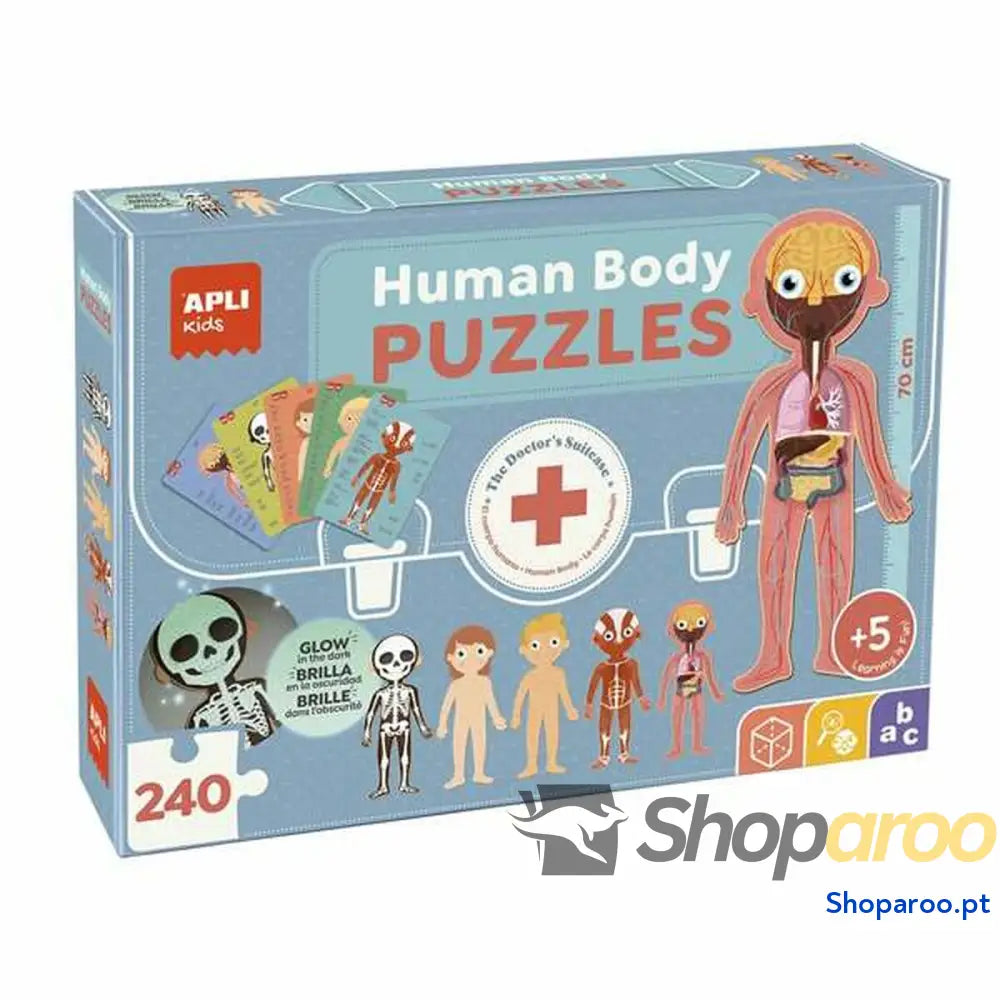 Puzzle Apli 19438 35 x 75 24 cm Corpo humano 240 Peças