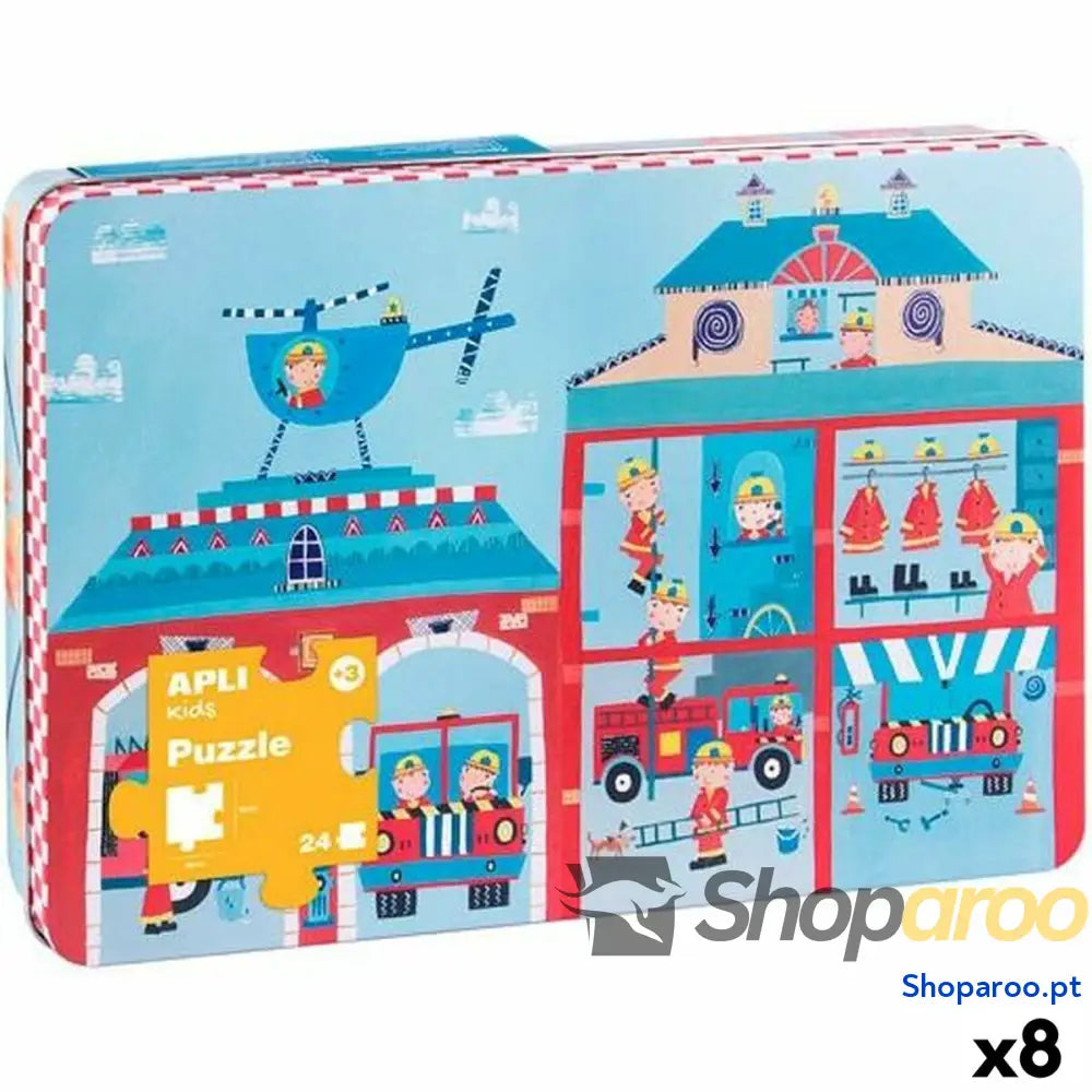 Puzzle Apli 48 x 32 cm Bombeiro 24 Peças (8 Unidades)