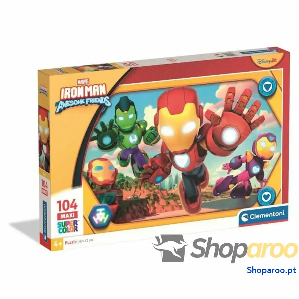 Puzzle Clementoni Maxi Iron Man and his awesome friends 62 x 42 cm 104 Peças