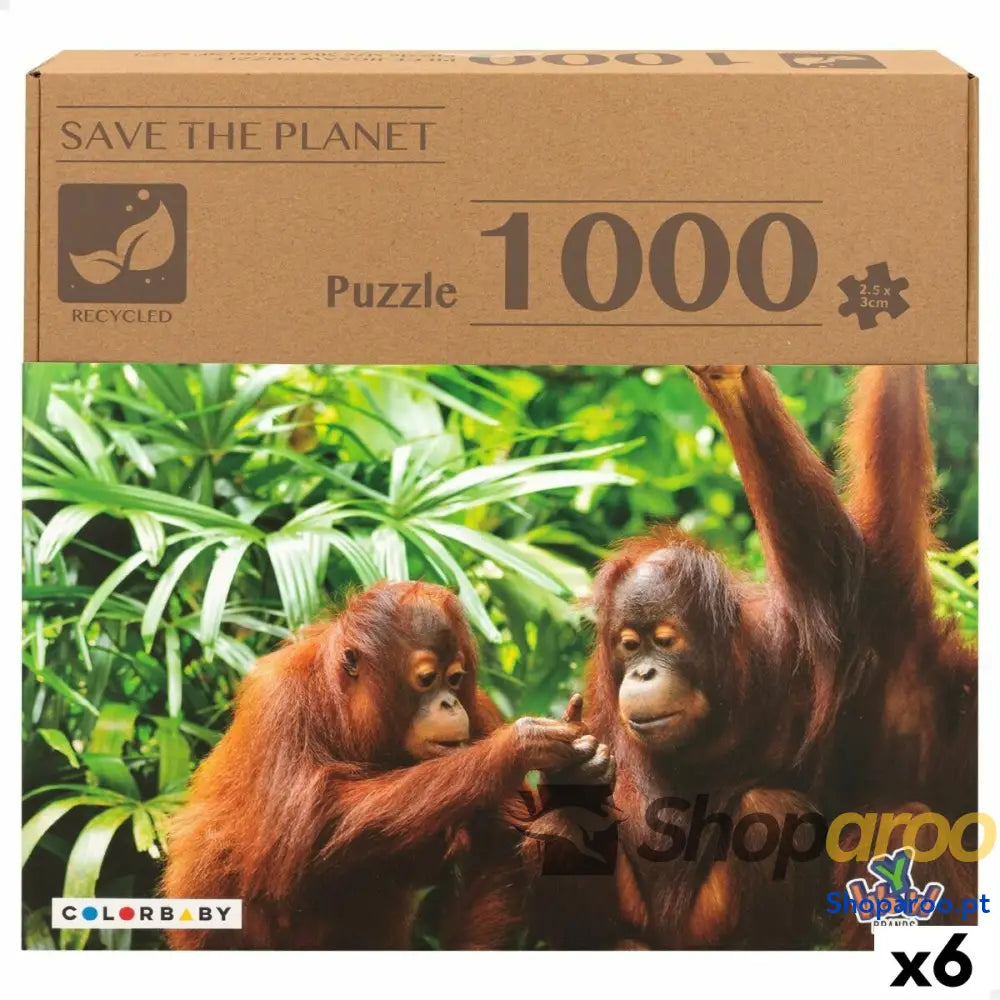 Puzzle Colorbaby Orangutan 6 Unidades 68 x 50 0,1 cm