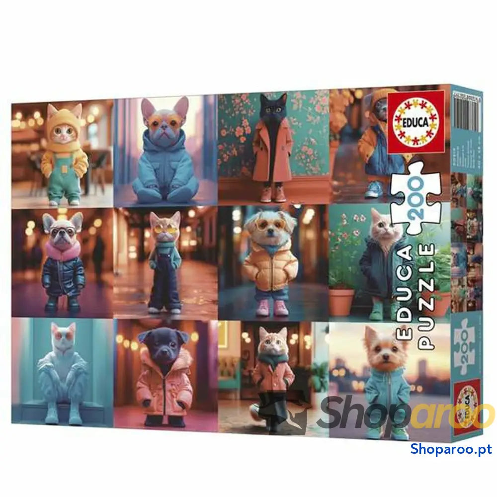 Puzzle Educa 20219 Fashion Animals 200 Peças