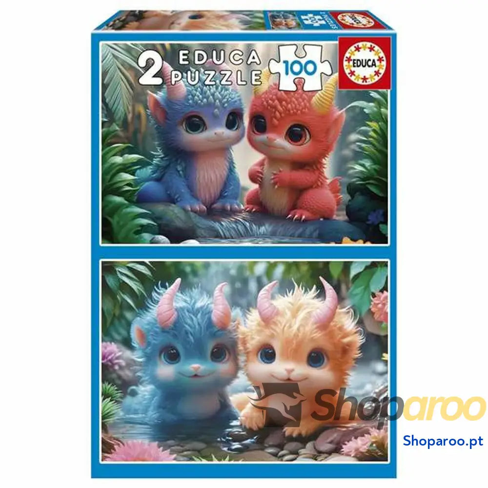 Puzzle Educa Adorable Monsters 100 Peças (2 Unidades)