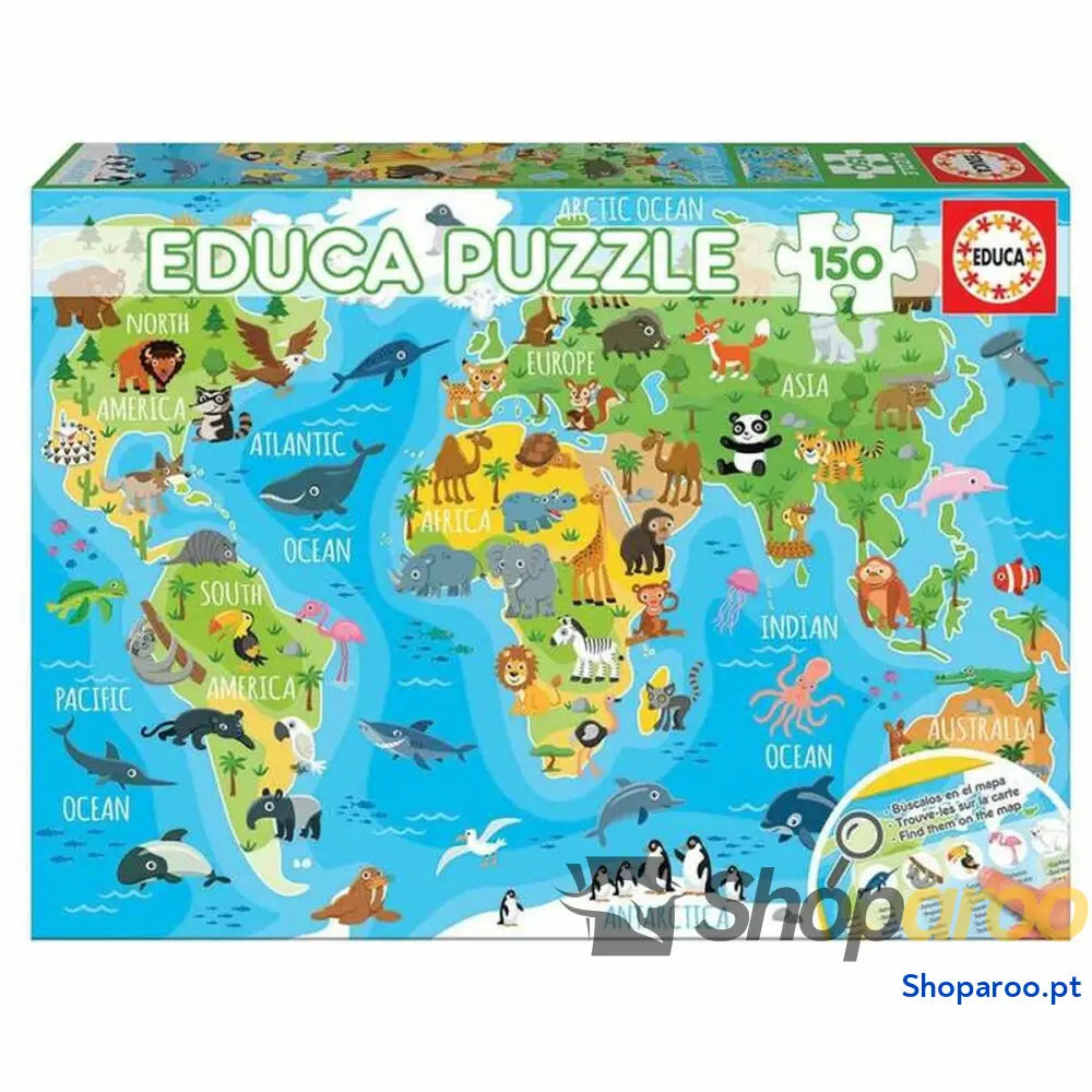 Puzzle Educa Animals Map (150 pcs)
