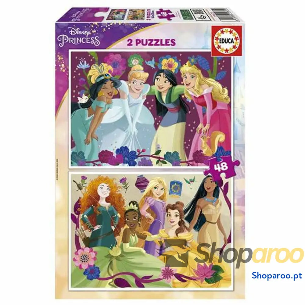 Puzzle Educa Disney Princess 2 x 48