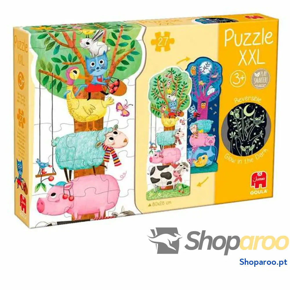 Puzzle Goula XXL Brilha no Escuro Quinta Reversível 80 x 28 cm 27 Peças