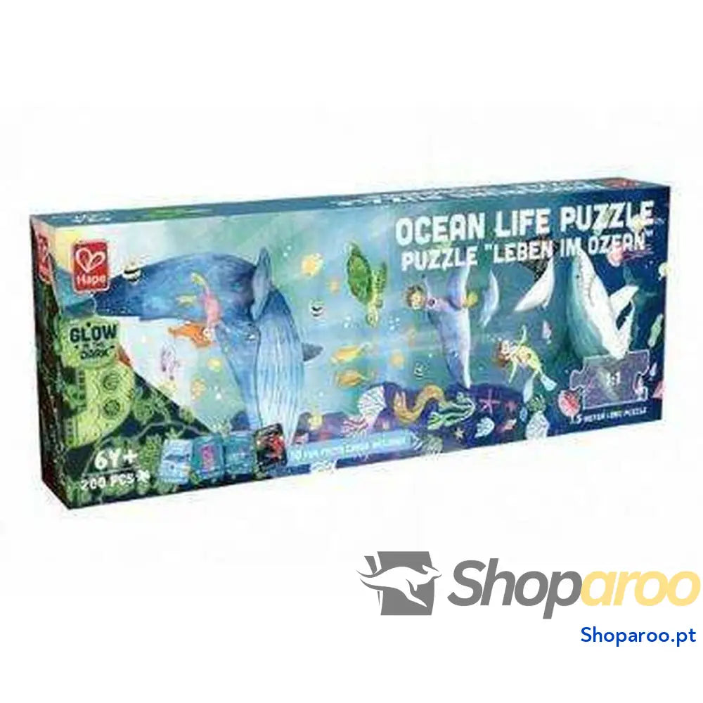 Puzzle Hape 150 x 30 cm 200 Peças Marinha