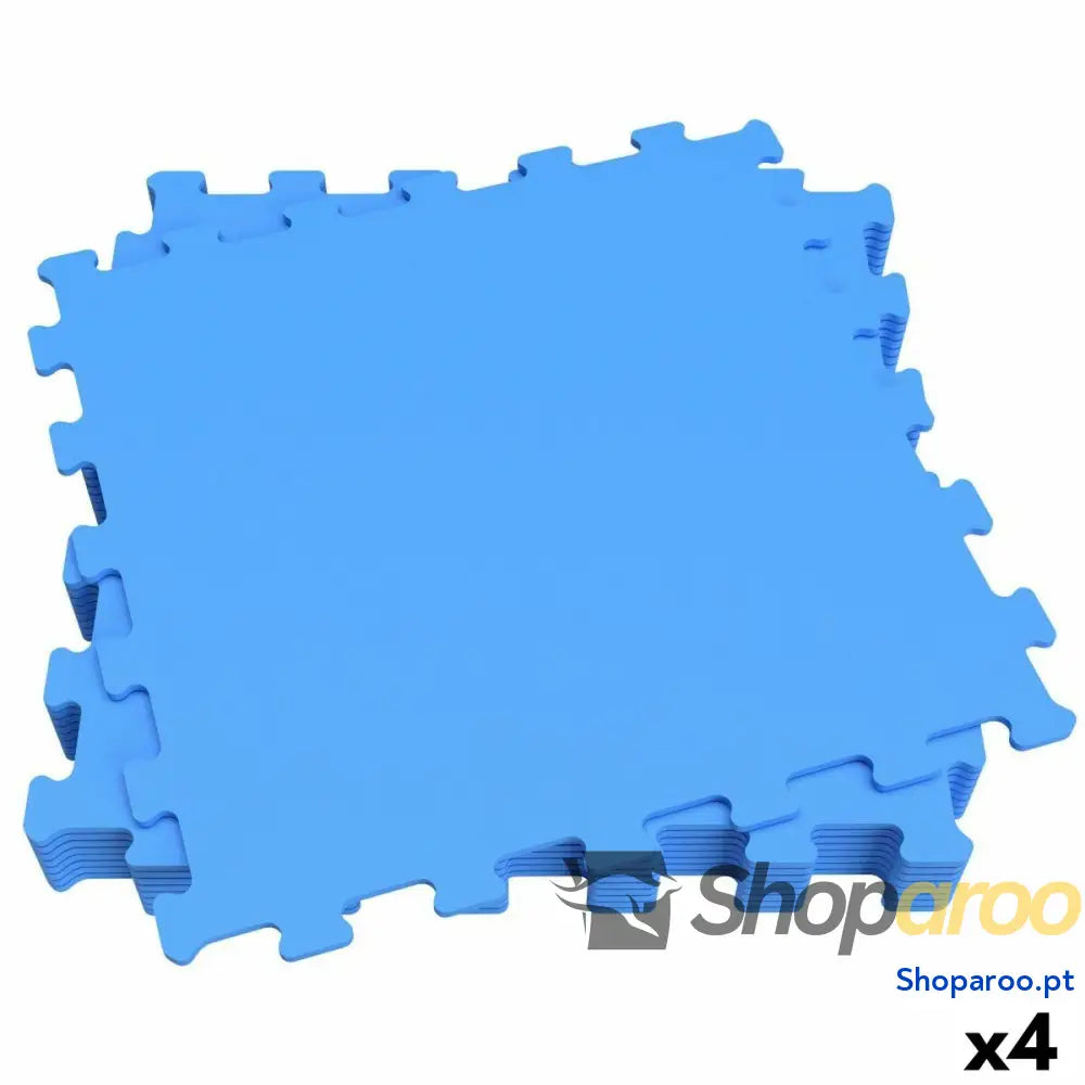 Puzzle Infantil Aktive Azul 9 Peças Borracha Eva 50 x 0,4 cm (4 Unidades)