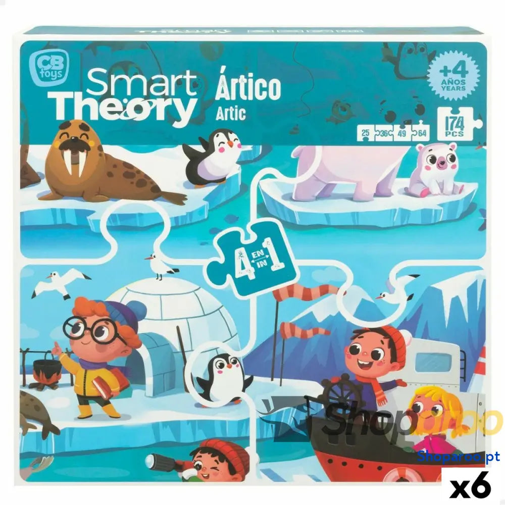 Puzzle Infantil Colorbaby Artic 4 em 1 174 Peças 136 x 34 cm (6 Unidades)