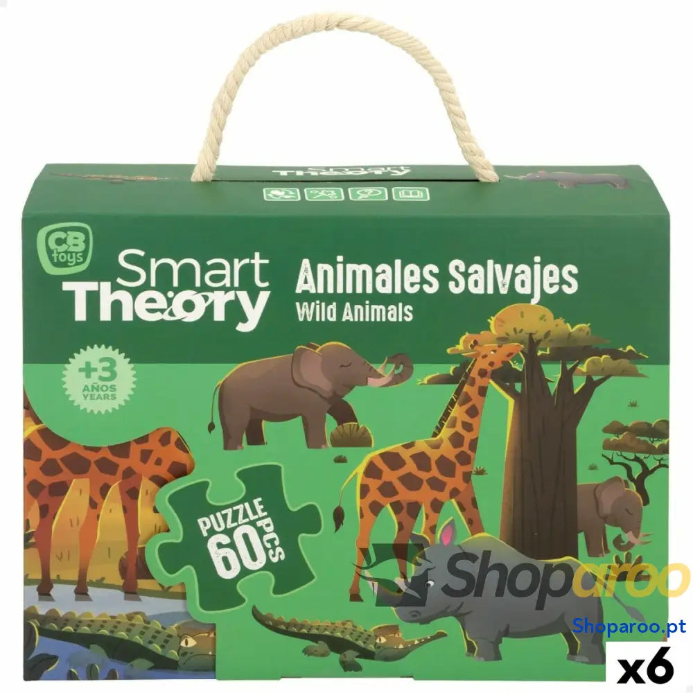 Puzzle Infantil Colorbaby Wild Animals 60 Peças x 44 cm (6 Unidades)