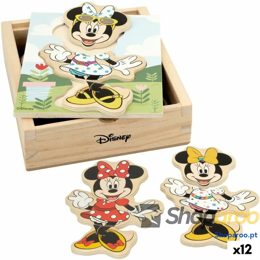 Puzzle Infantil de Madeira Disney + 2 Anos 19 Peças (12 Unidades)