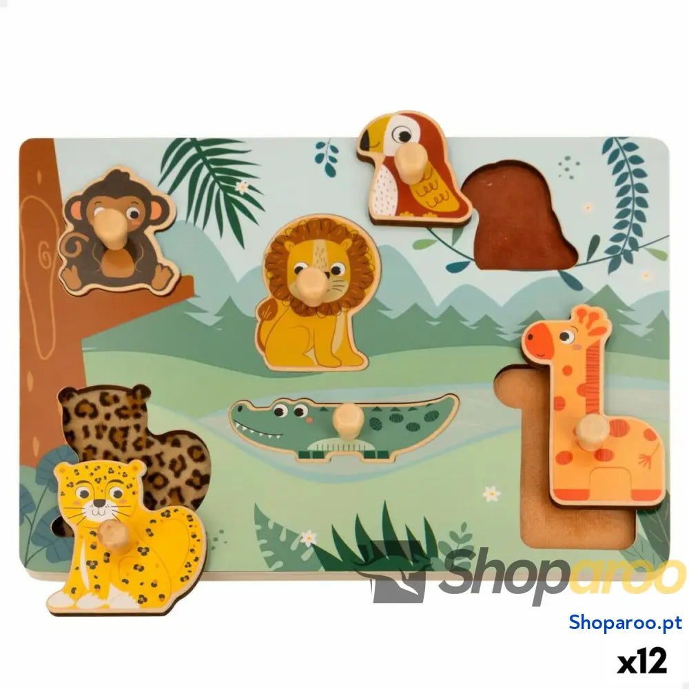 Puzzle Infantil de Madeira Woomax (12 Unidades)