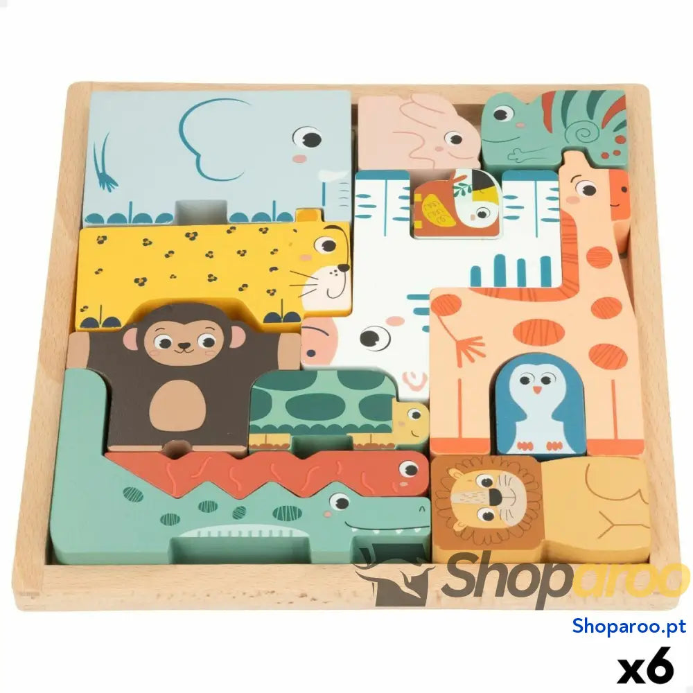 Puzzle Infantil de Madeira Woomax (6 Unidades)