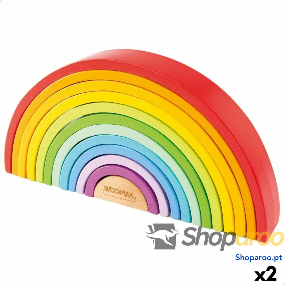 Puzzle Infantil de Madeira Woomax Arco íris 11 Peças 2 Unidades