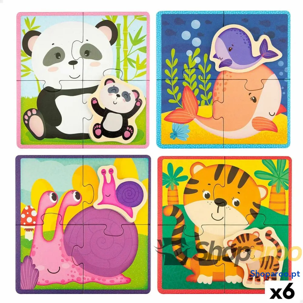 Puzzle Infantil Lisciani Giochi 16 x 1 cm animais Peças (6 Unidades)