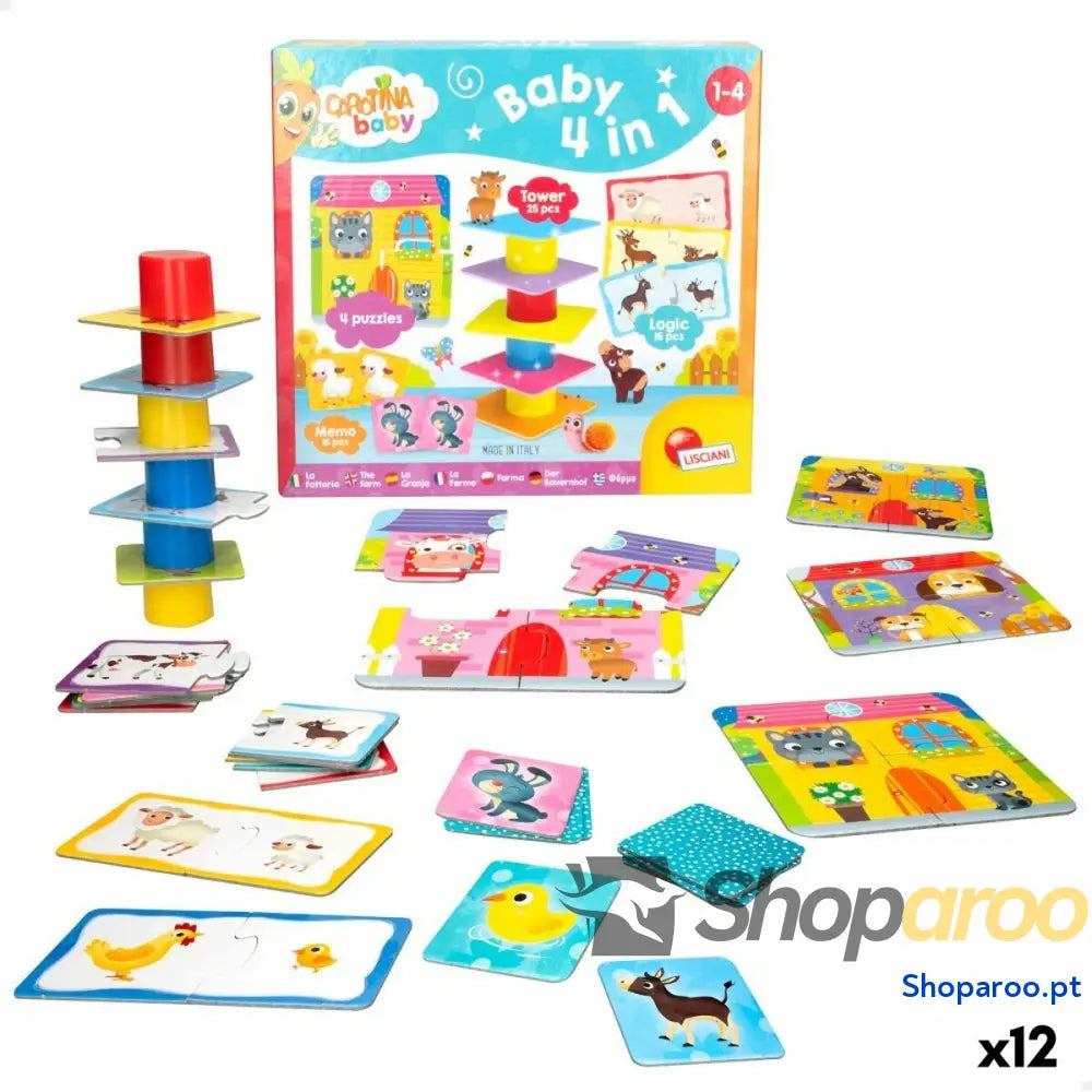 Puzzle Lisciani Giochi Carotina Baby 16 x 1 16,5 cm Quinta 4 em (12 Unidades)