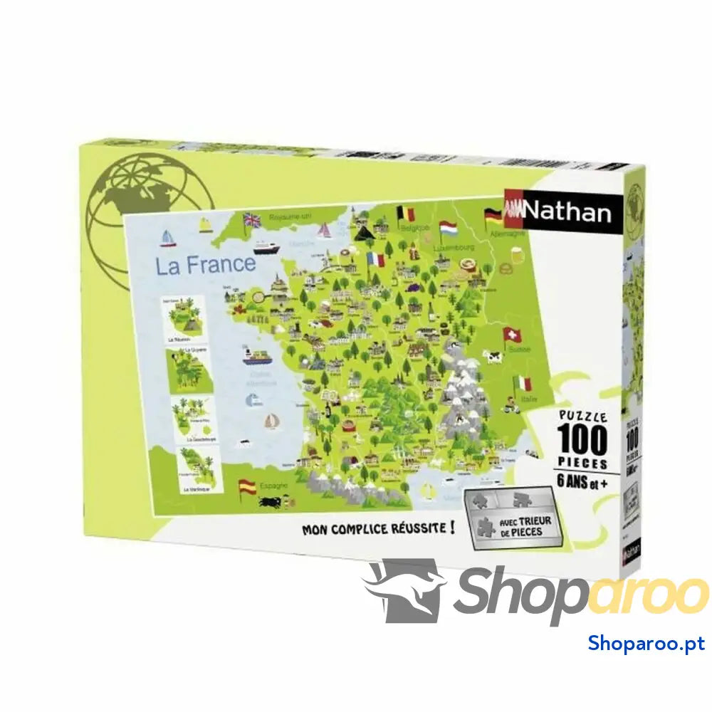 Puzzle Nathan Map of France 100 Peças (100 Unidades)