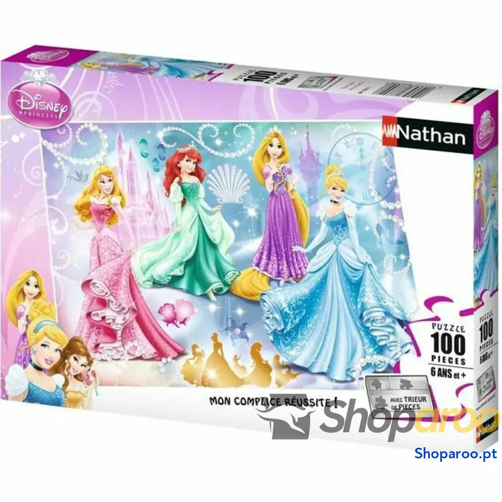 Puzzle Nathan Sparkling Princesses 36 x 26 cm 100 Peças