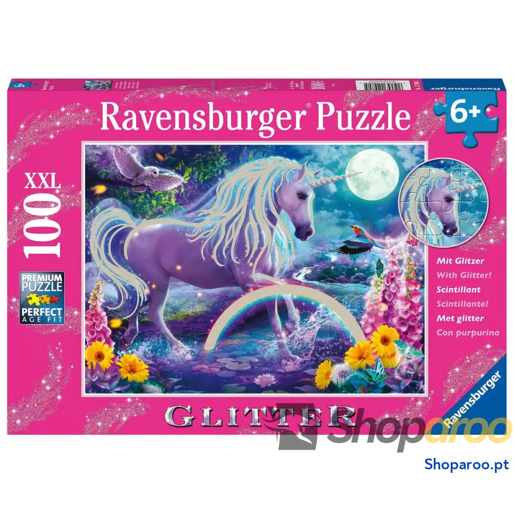 Puzzle Ravensburger 12980 Unicórnio Purpurina XXL 100 Peças