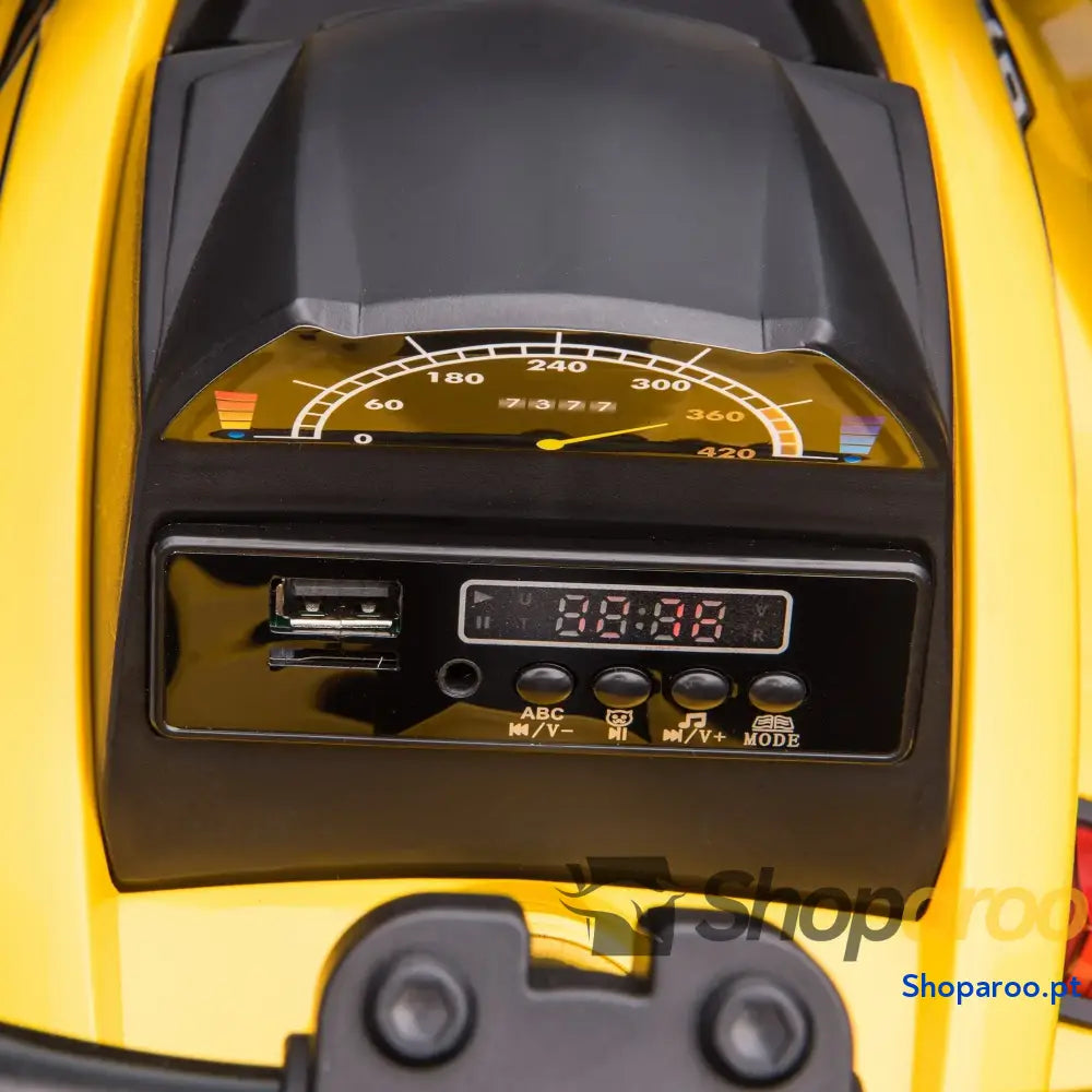 Quadriciclo Elétrico 12V para Crianças de 3-5 Anos com Farol Música Pneus Suspensão Botões Avance e Retrocesso Veículo