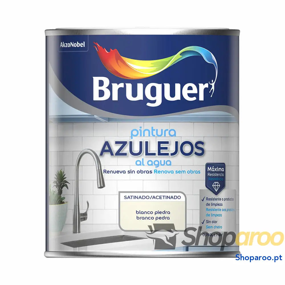 Quadro Bruguer Branco/Cinzento 750 ml Ladrilho e azulejo
