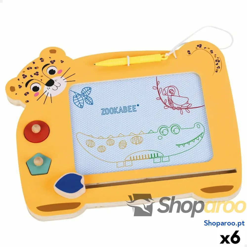 Quadro Mágico Woomax Zookabee Tigre Madeira 30 x 2,5 x 26 cm (6 Unidades)