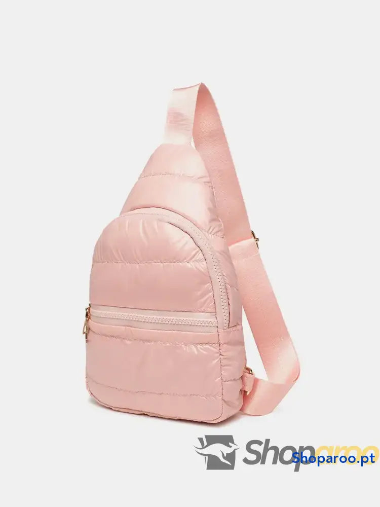 Quilted Adjustable Strap Puffy Sling Bag