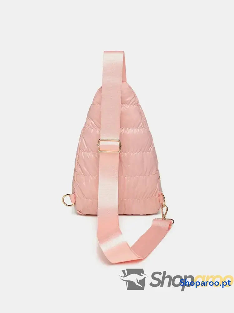 Quilted Adjustable Strap Puffy Sling Bag
