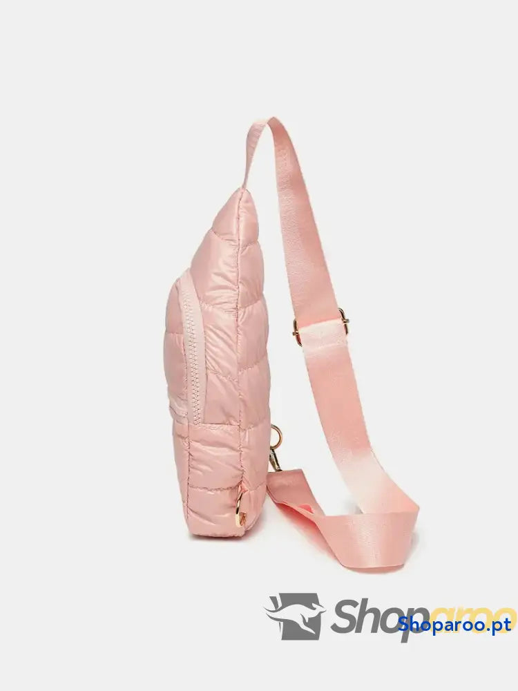 Quilted Adjustable Strap Puffy Sling Bag