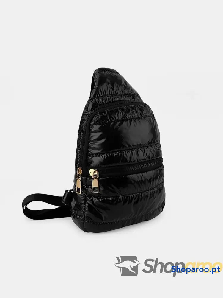 Quilted Adjustable Strap Puffy Sling Bag