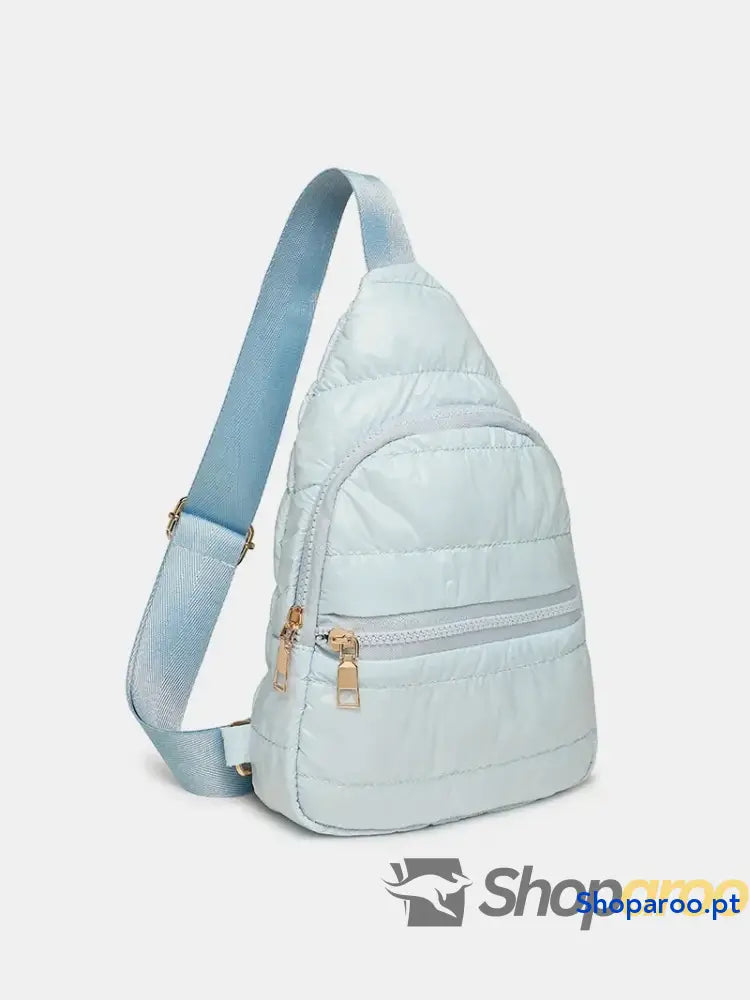 Quilted Adjustable Strap Puffy Sling Bag