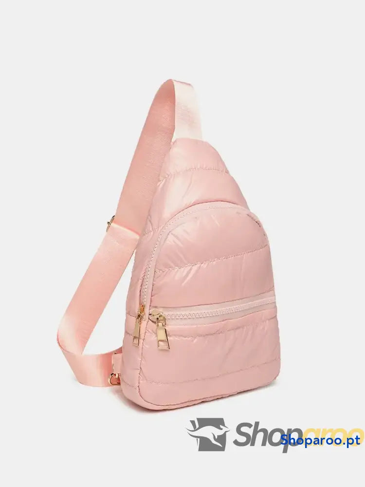 Quilted Adjustable Strap Puffy Sling Bag