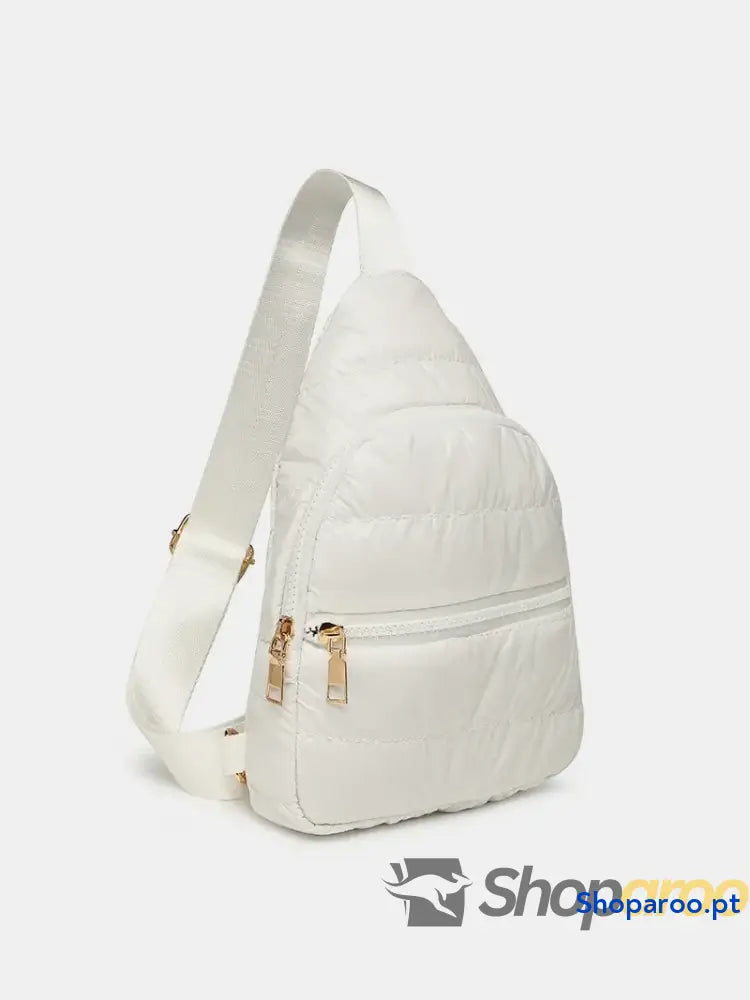 Quilted Adjustable Strap Puffy Sling Bag