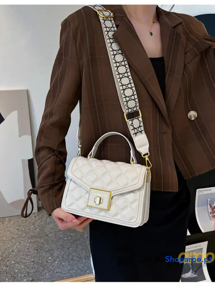 Quilted Adjustable Strap Shoulder Bag