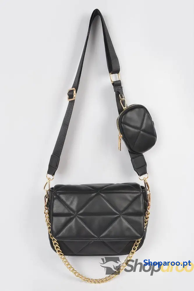Bolsa tiracolo acolchoada