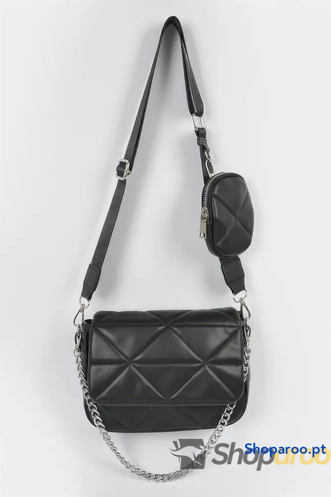 Bolsa tiracolo acolchoada