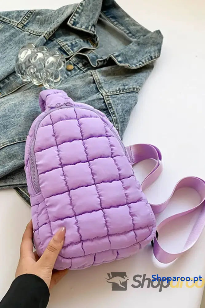 Quilted Nylon Crossbody Bag