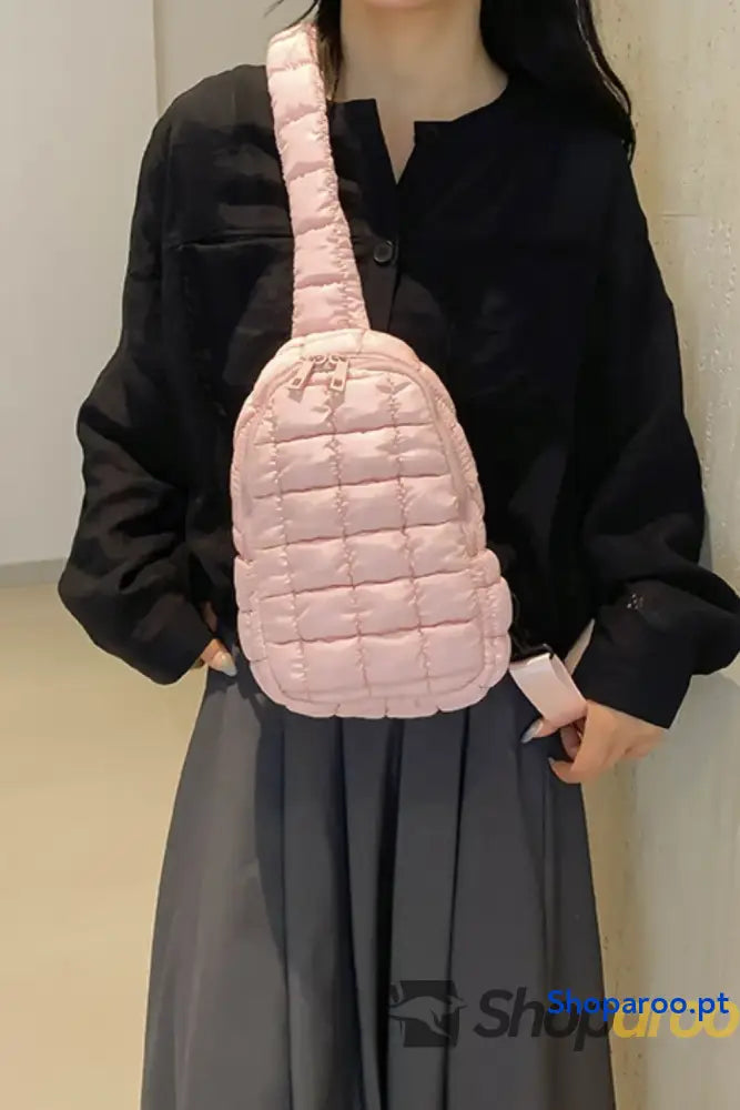 Quilted Nylon Crossbody Bag