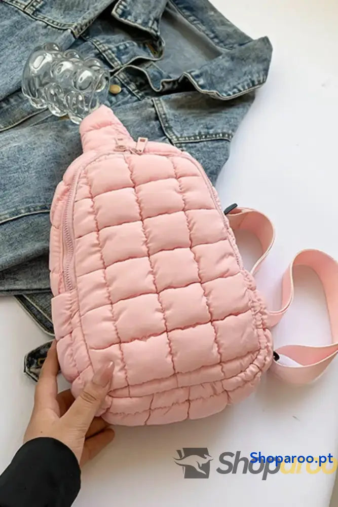 Quilted Nylon Crossbody Bag